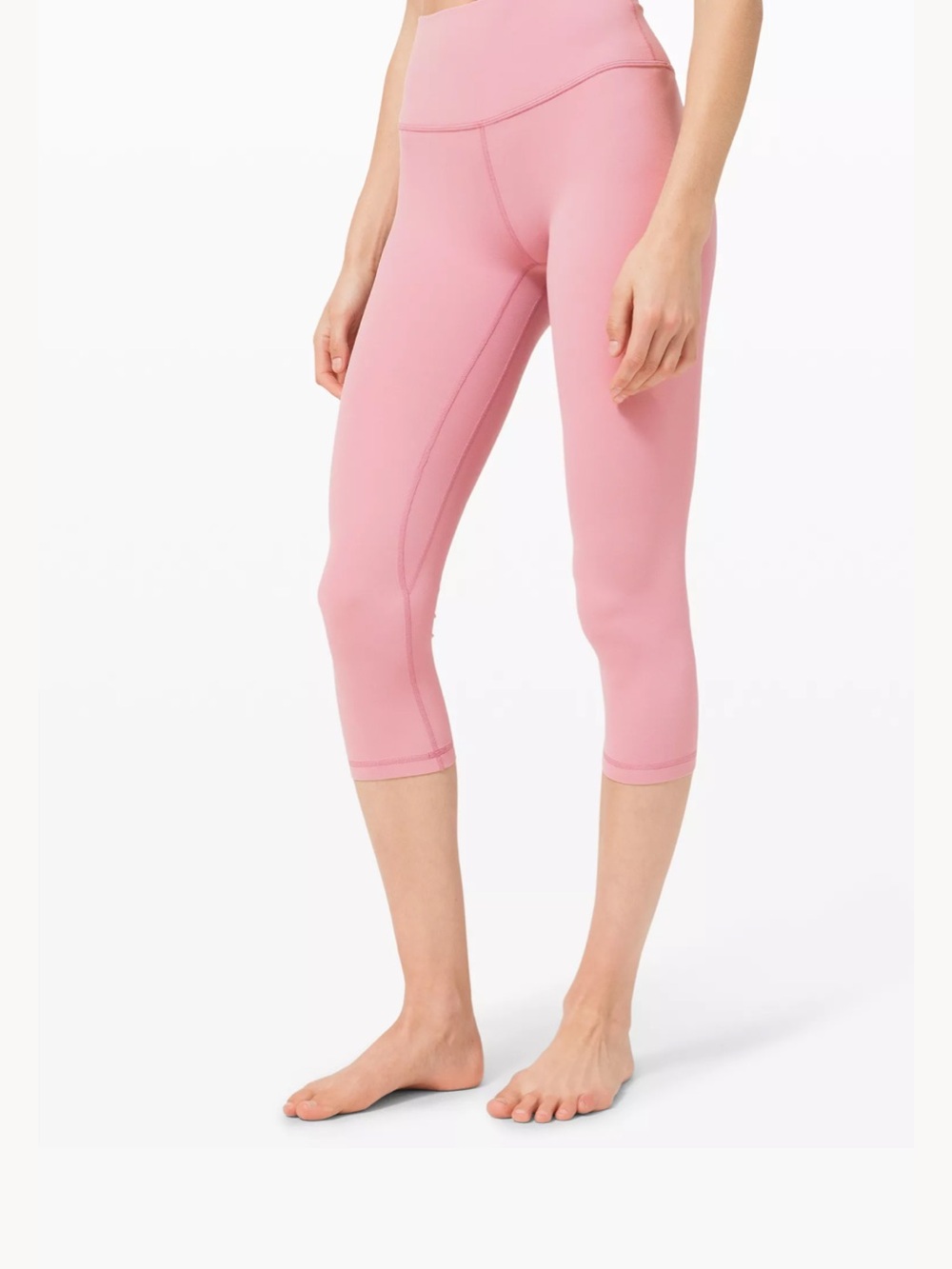 Lululemon High-Rise Pink Align Crop Leggings. 21”, Size 8.